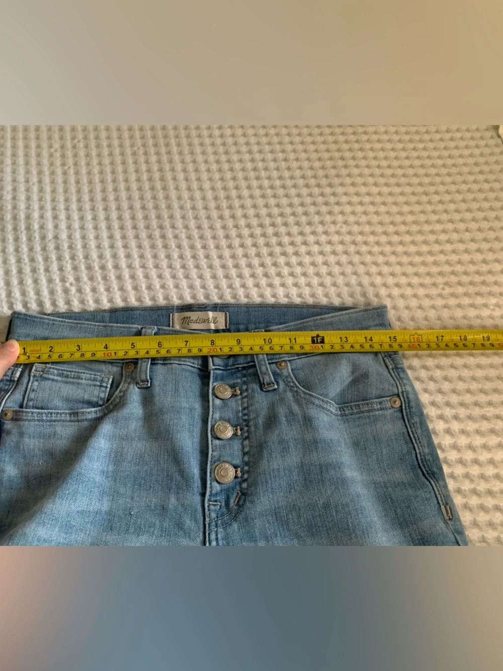 Madewell Light Blue High-Rise Skinny Jeans with Button-Fly - Picture 6 of 6
